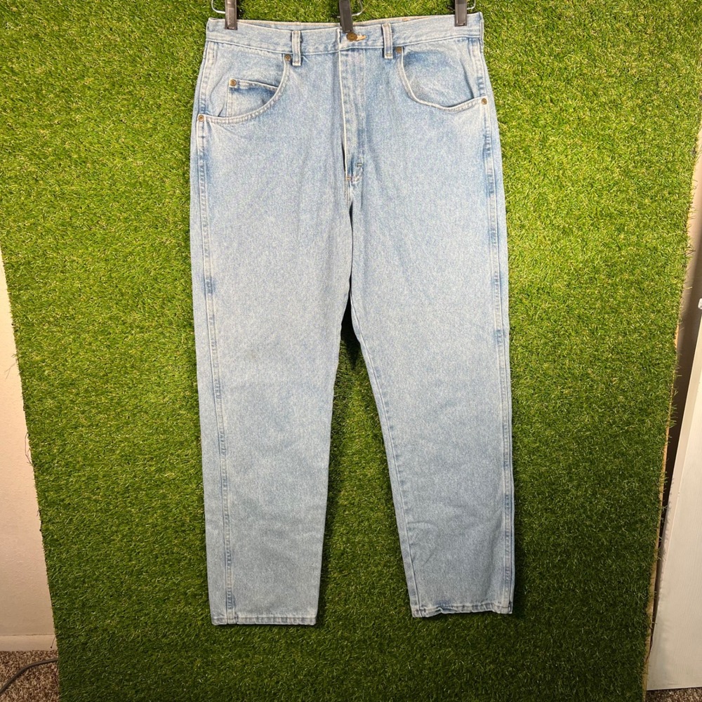 Blue Ridge Mens Light Wash Relaxed Straight Leg Denim‎ Jeans 36x32